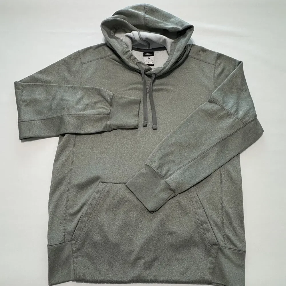 Nike Therma-FIT Gray Pullover Hoodie Small Athletic Sweatshirt Mens Gym